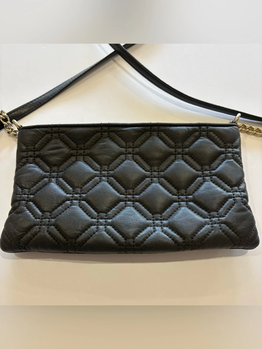 Kate‎ Spade New York Black Quilted Shoulder Bag Chain Strap Purse